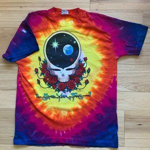 Vintage Liquid Blue 1992 Grateful Dead Space Your Face T-Shirt